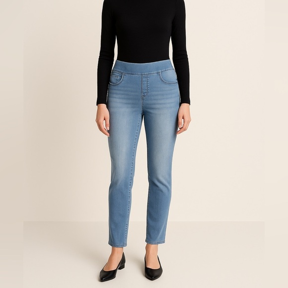👖 Gloria Vanderbilt Women's Amanda Pull-On High Rise Jeans – Size 8 👖 - Picture 1 of 12